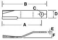 UCP0603    BUSH HOG Rotary Cutter Blade---Replaces 464
