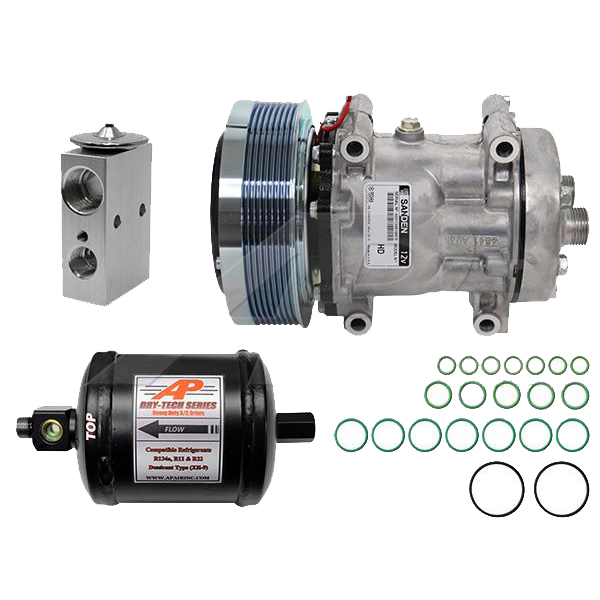 890-6031 UF999875 Compressor Kit with Original Sanden Compressor - Replaces 890-6031 Ford New Holland, Case International