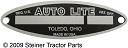 UW40200   Blank Starter Tag-Autolite