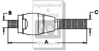 UT0220   Cylinder End--RH--Replaces N14377