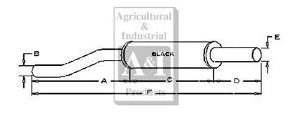 UM31290     Vertical Round Muffler---Replaces 187269M91, MF-2
